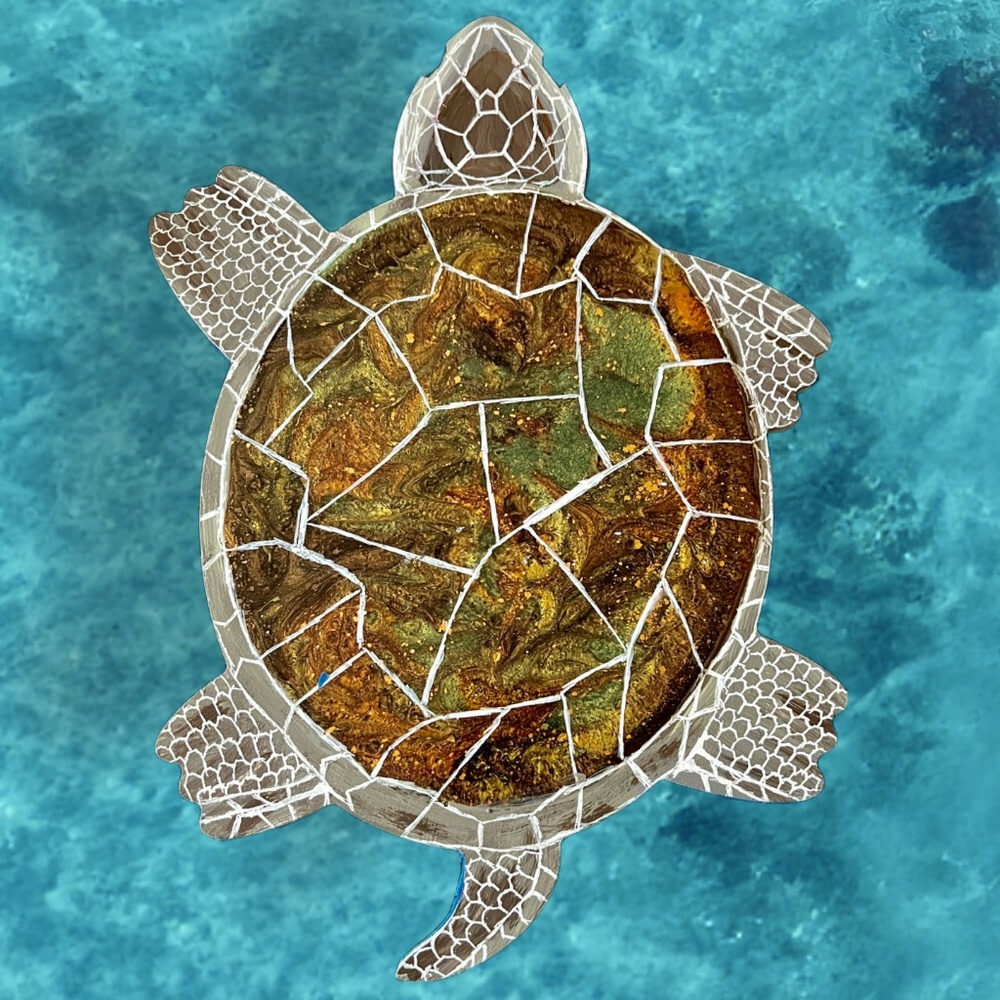 Handcrafted  Acrylic Turtle Wall Plaque NEW